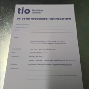 Inschrijfformulier blok